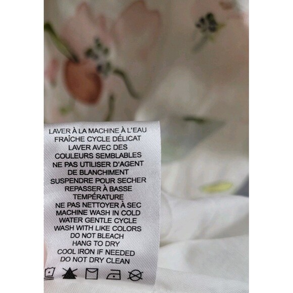 Caroline Constas Linen Blend Maxi Dress NWT Small Floral Button Front Prairie - Picture 10 of 11